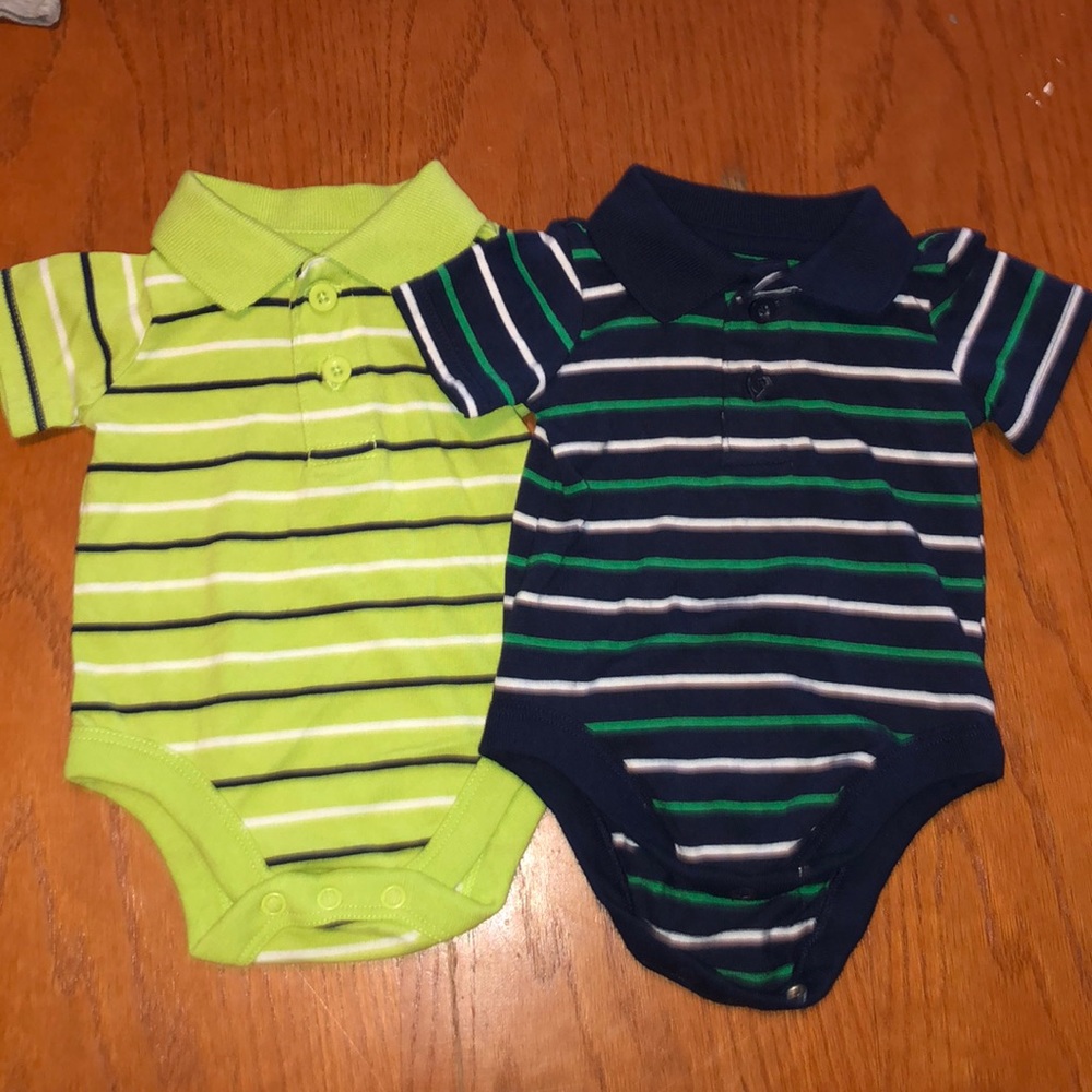 2 newborn baby boy polos